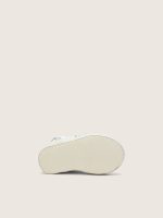 Baby Old School in white leather with gray suede star and colorful print - Image 5