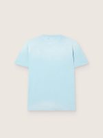 Men's T-shirt in light blue cotton jersey with graphic print - Image 2