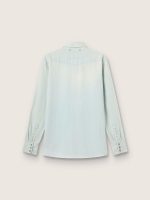 Men's bleached denim shirt with hammered studs - Image 2