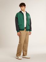 Men's oversized worn-white shirt with vertical stripes - Image 3