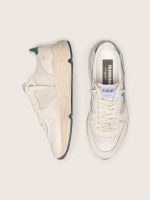 Men's Running Sole in cream nylon and leather with green leather star - Image 3