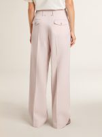 Women's pants in pink tailored wool fabric - Image 4