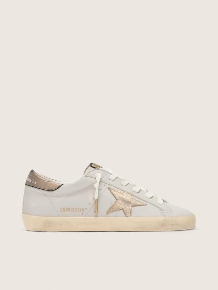 Super-Star with crackle leather star and metallic foiled leather heel tab