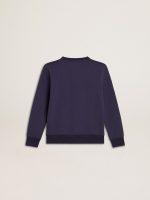 Blue-violet sweatshirt with Golden Goose lettering on the front - Image 6