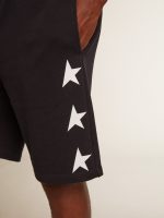 Men's black bermuda shorts with white stars - Image 5