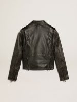 Women's leather biker jacket - Image 2