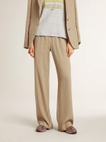 Women's travertine-colored joggers - Image 2