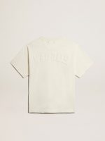 T-shirt in aged white with reverse logo on the back - Jersey Capsule - Image 2