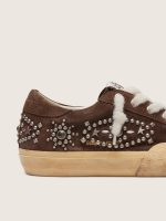 Men's Super-Star Penstar in brown suede with studs - Image 4