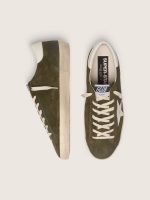 Men's Super-Star in olive-green suede with white leather star - Image 4