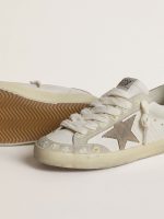 Women's Super-Star LTD with beige suede star and heel tab and floral embroidery - Image 3