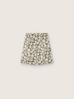 Journey boys' cotton canvas shorts with green and white floral print