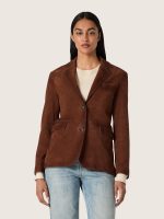 Women's jacket in brown waxed suede - Image 5