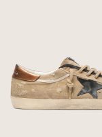 Men's Super-Star LTD in beige canvas with black leather star - Image 4