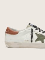 Men's Super-Star with star in olive green canvas - Image 5