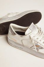 Stardan sneakers with silver metallic leather star and heel tab - Image 3