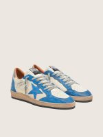 Men's Ball Star LTD in white leather with light blue leather star - Image 2