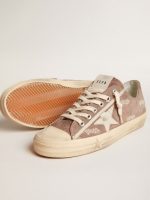 Women's V-Star in dove-gray suede with light gray leather star - Image 3