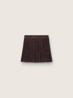 Girls' brown pleated corduroy skirt - Image 2