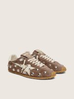 Women's Marathon Speed in anthracite-gray suede with white star and metal studs - Image 2