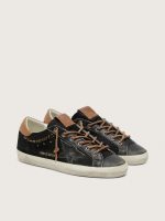 Women's Super-Star LTD in black glitter leather with black leather star - Image 2