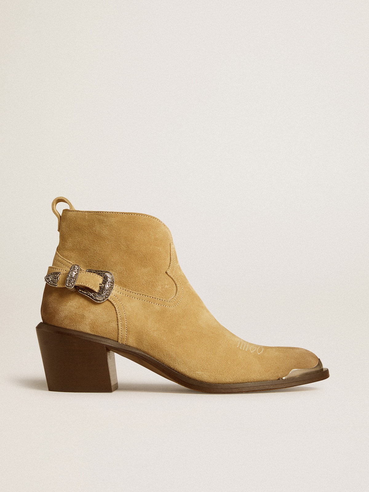 8264c3e9ff363eef20441ea0d7aa13d0f9c8bdd4af796b3511a23cefebbf8ed4 Patty ankle boots in sand-colored waxed suede - Image 1