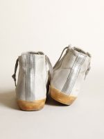 Women's Francy in white suede with black leather star and silver Swarovski crystal tongue - Image 4