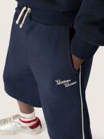Kids' shorts in blue cotton with contrasting piping - Image 3
