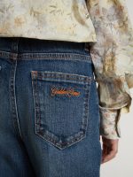 Girls' bootcut jeans with a medium wash and embroidery - Image 3