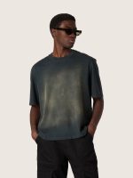 Unisex T-shirt in black cotton jersey with embroidered logo - Image 5