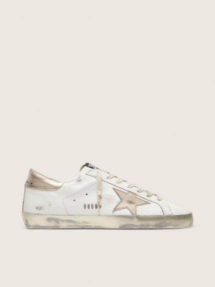 Men's Super-Star with gold sparkle foxing and lettering