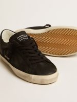 Men's Super-Star in black nubuck with perforated star and black nubuck heel tab - Image 3