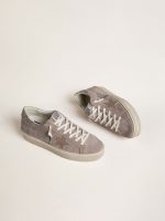 Women's Hi Star sneakers in beige suede with laminated leather star and glitter heel tab - Image 2