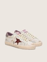 Men's Super-Star in white leather with burgundy laminated leather star - Image 2