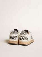 Young Ball Star in nappa with silver glitter star and heel tab - Image 4