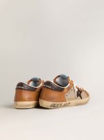 Men's Super-Star LTD in beige wool with brown leather star and camel inserts - Image 4