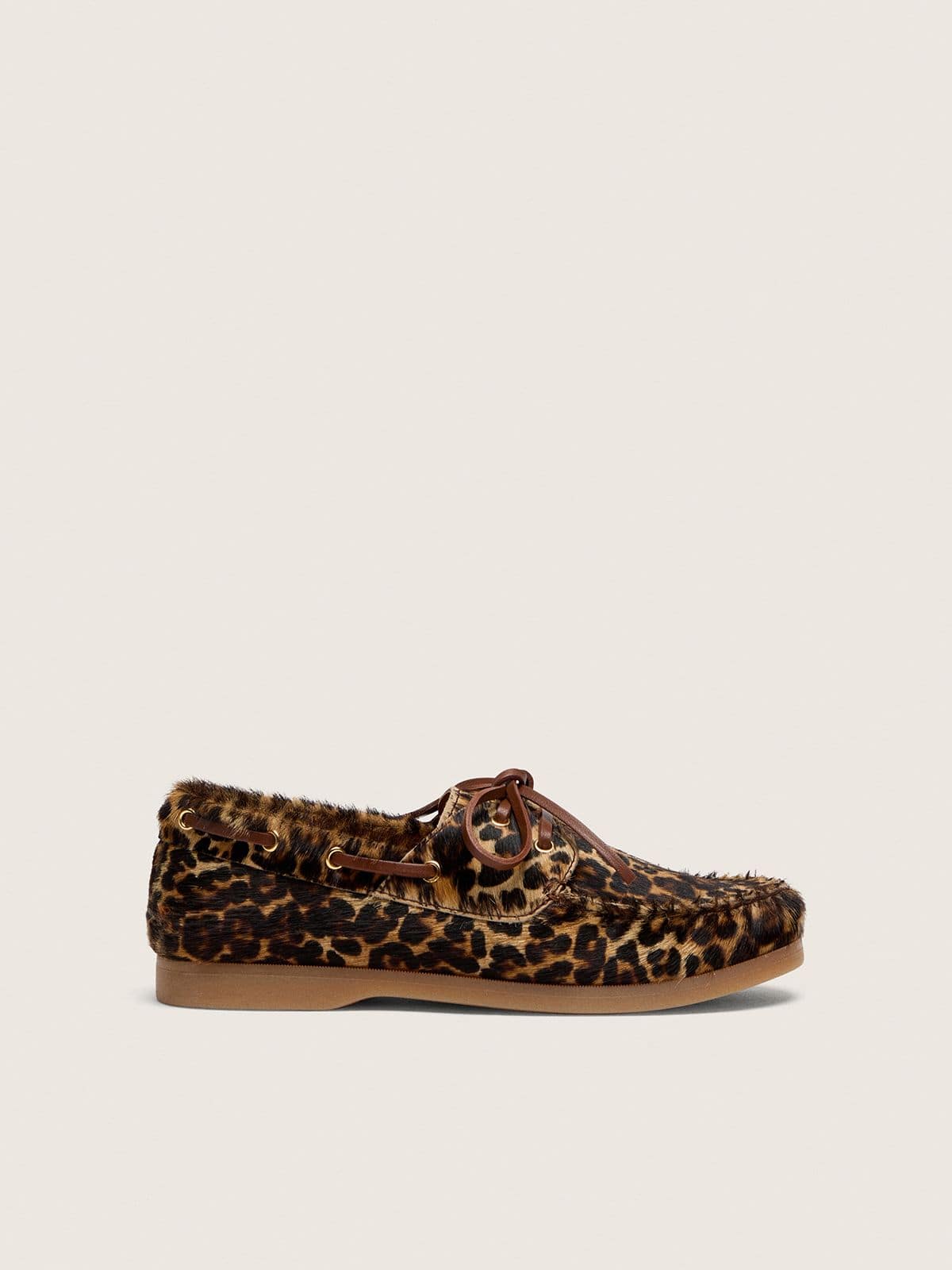 850cb2f36039e3d754ef5048aea9861ef79e878eab1f54a28362e699eca3491c Young Cruise loafers in leopard-print pony skin - Image 1
