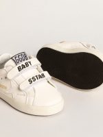 Baby School set in white nappa leather with pink leather heel tab - Image 3