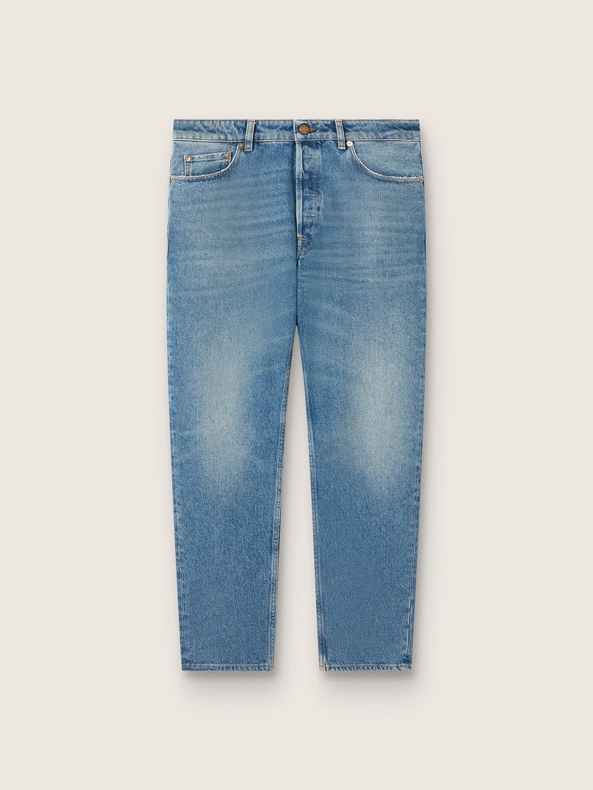 8549a62db6bb99102be5be5f3d23e7208994b2e11d82e8adb81c46fef873da20 Men's slim fit jeans with medium wash - Image 1