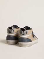 Men's Mid Star in beige and blue suede with gray nappa leather star and white leather flash - Image 4