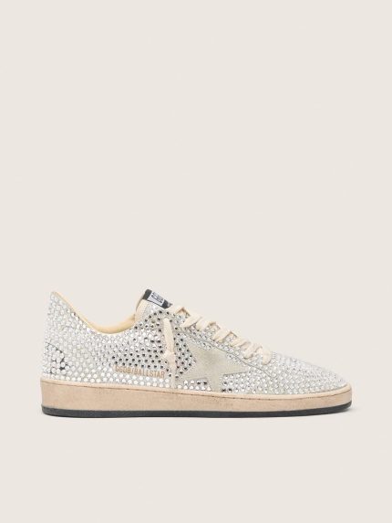Women's Ball Star with Swarovski crystals and gray suede star