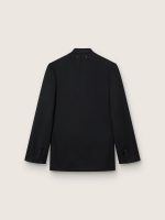 Men's black double-breasted blazer with button fastening - Image 2
