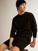 Black Archibald Star Collection sweatshirt with tone-on-tone star on the front - Image 2