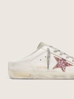Bio-based Super-Star Sabot with pink glitter star and suede toe - Image 4