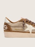 Men's Ball Star in wool with cream leather star and brown waxed leather inserts - Image 4