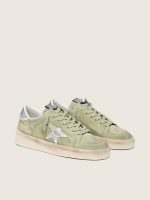 Women's Stardan in sage-green suede with metallic silver star - Image 2