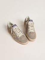 Women's Ball Star in beige suede with gold metallic leather star and bead lettering - Image 2