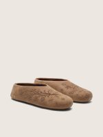 Women's Tierra in tobacco suede with floral motif and studs - Image 2