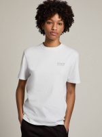 Women's white T-shirt with silver glitter logo and star - Image 3