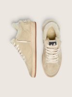 Women's Ball Star in suede and shearling with white patent leather star - Image 3